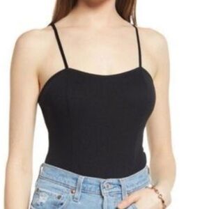 Open Edit NWT black bodysuit, large